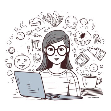 girl searching digital marketing course